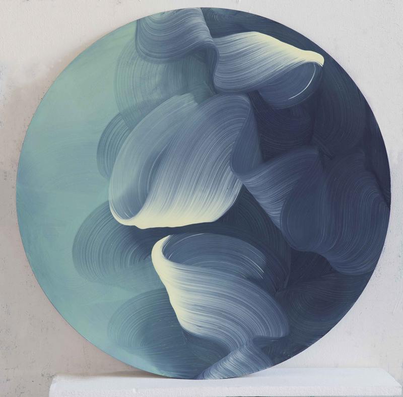 Dark and Light Swirl Oil on Canvas 60cm x 45cm copy