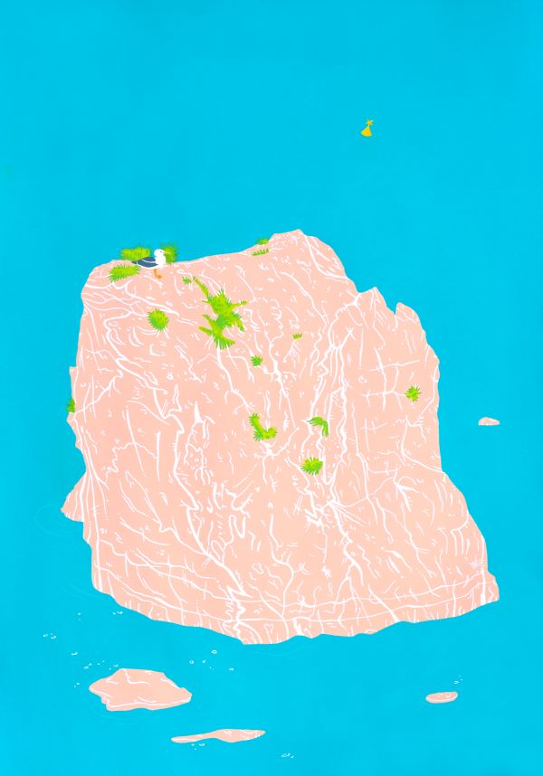 Galeb akril i gvaš na papiru 2025jpg