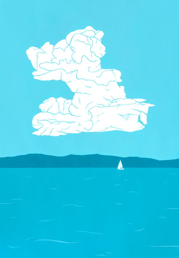 Kumulonimbus akril i gvaš na papiru 2025jpg