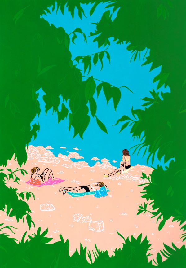 Tri gracije akril i gvaš na papiru 2025jpg