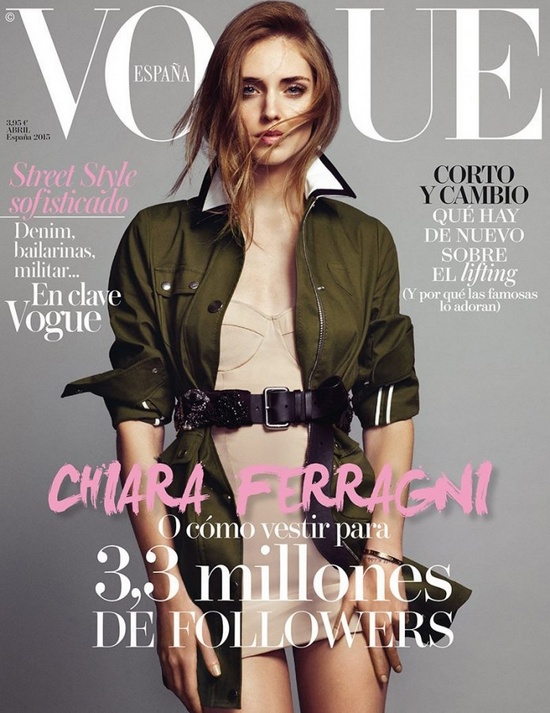 chiara ferragni vogue spain april 2015 cover