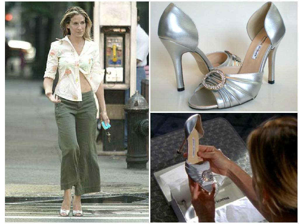 silver Manolo Blahnik
