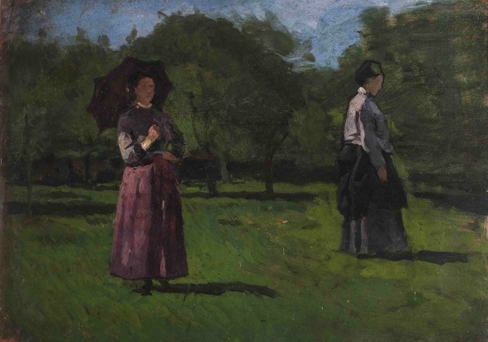 dubourg femmes dans un verger a st-simeon v 1868 0