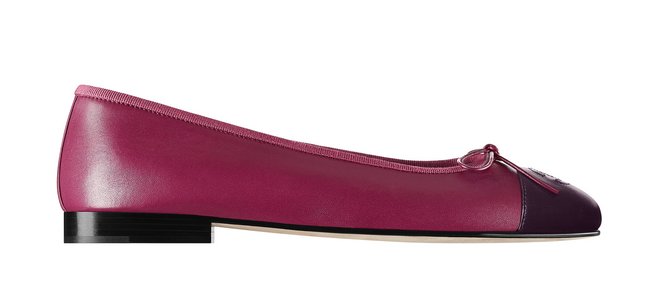 Ballerinas in fuschia and burgundy leather G02819-X51318-C4152 cr