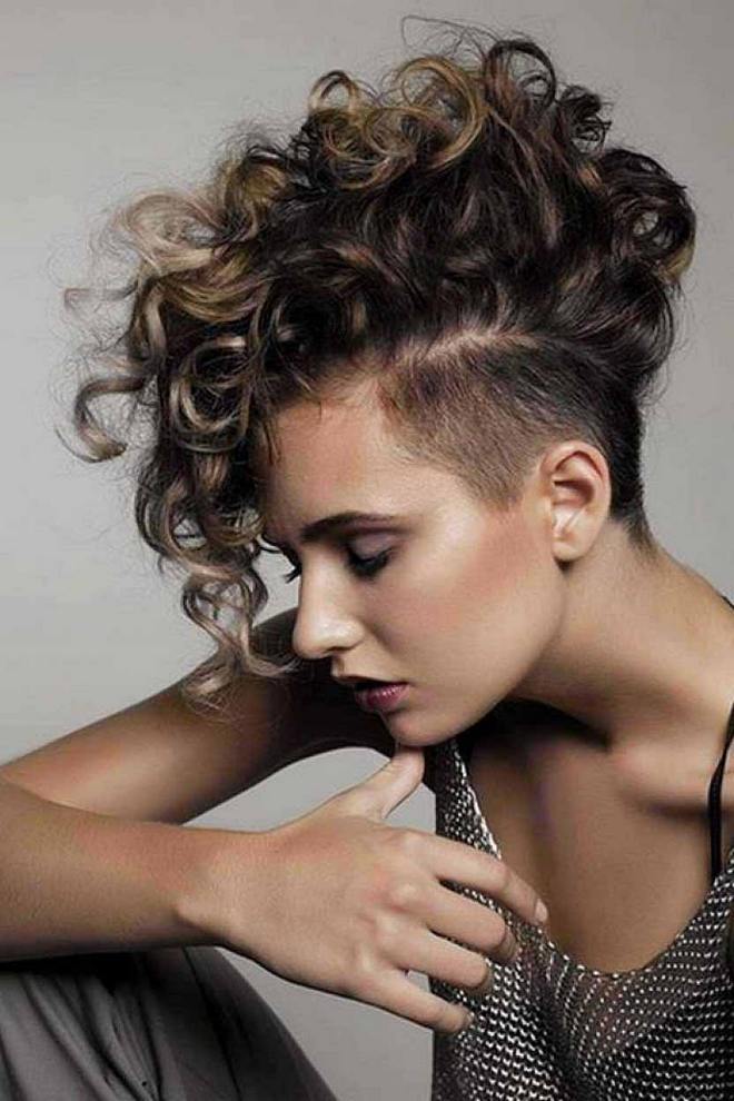 asymmetric undercut brunette hairstyle