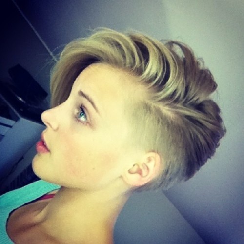 asymmetric undercut brunette hairstyle