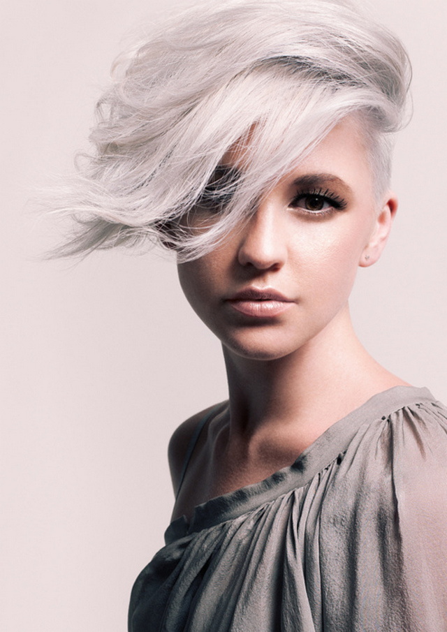 asymmetric undercut brunette hairstyle