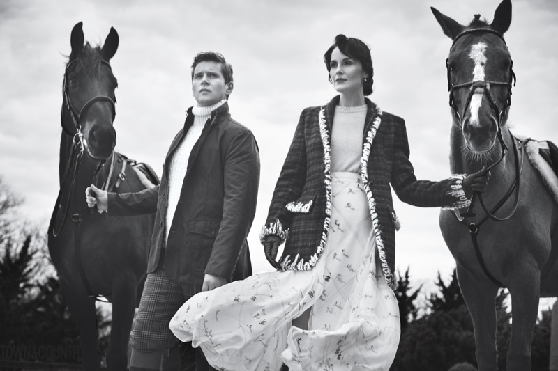 Downton Abbey Town Country Cover Photoshoot02
