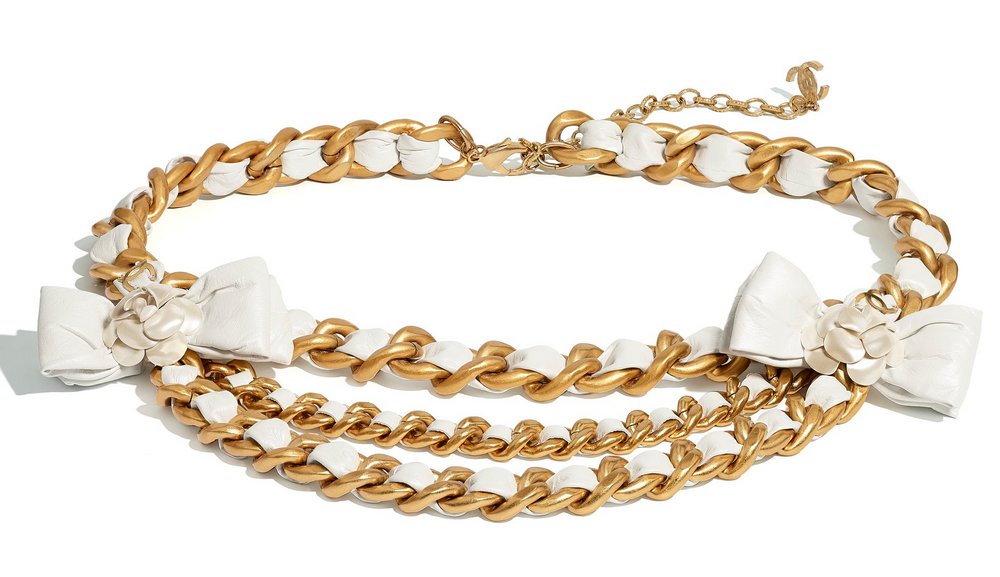 Belt in metal interlaced with leather AB4461 B03629 N8132 cr