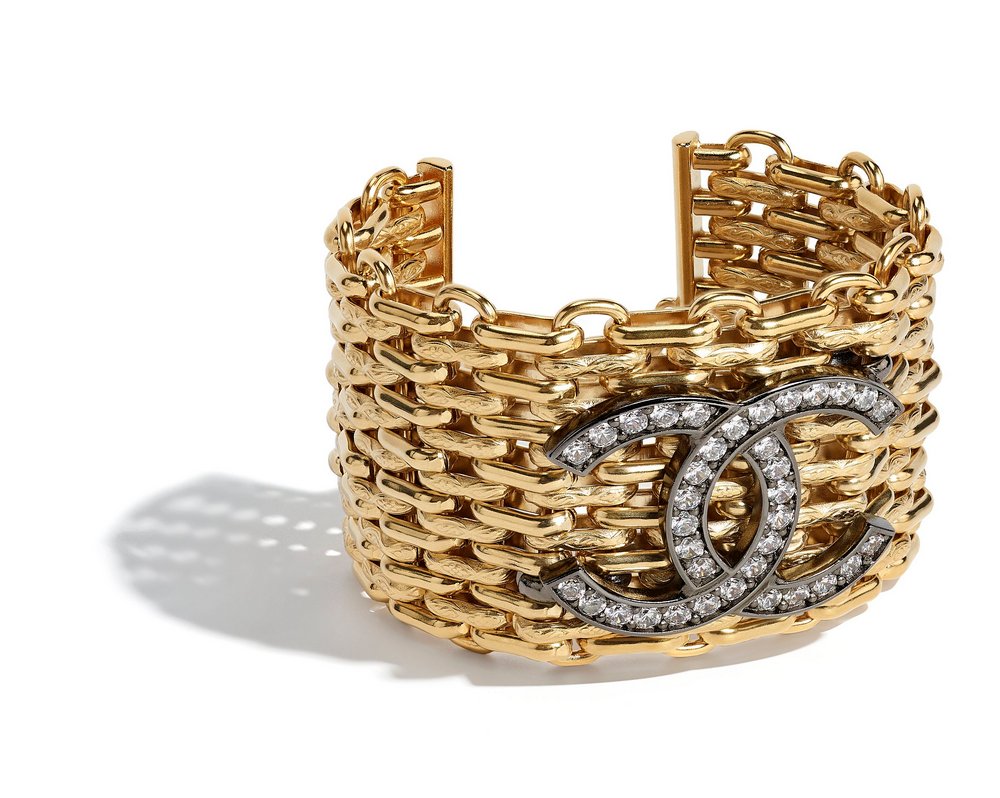 Belt in metal interlaced with leather AB4461 B03629 N8132 cr