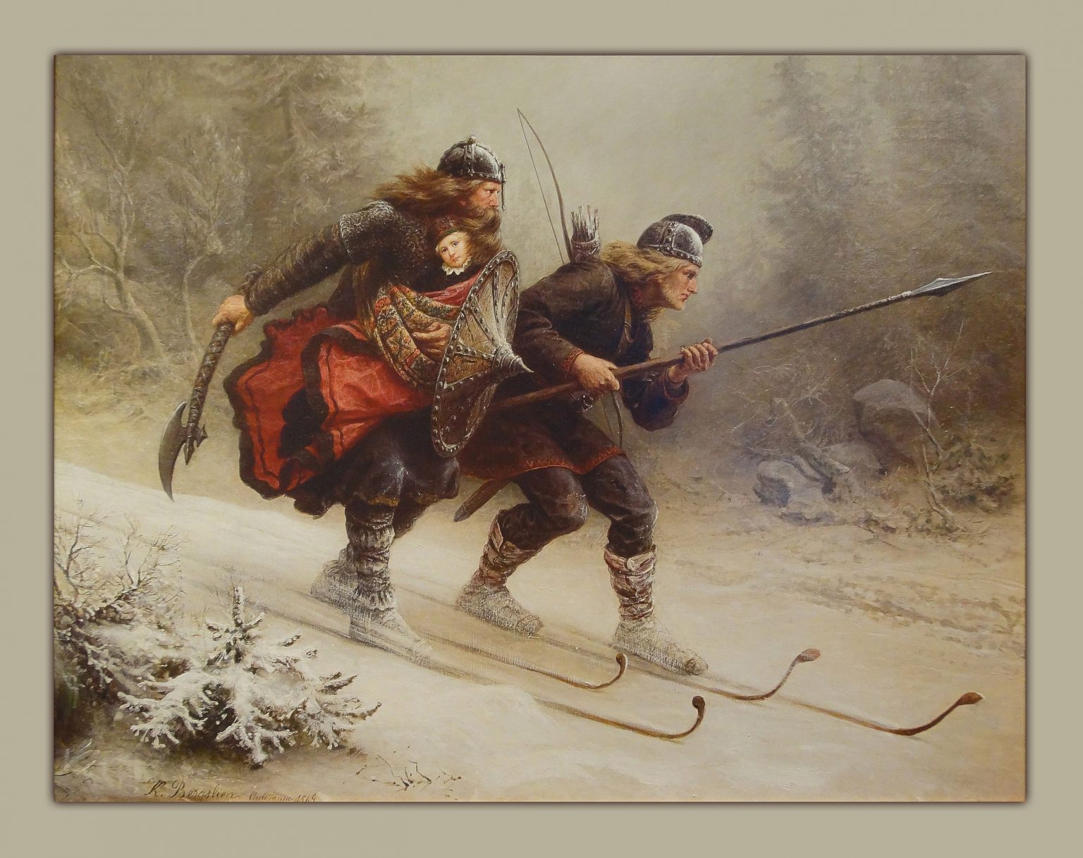 2726px Birkebeinerne pa Ski over Fjeldet med Kongsbarnet 1536x1217