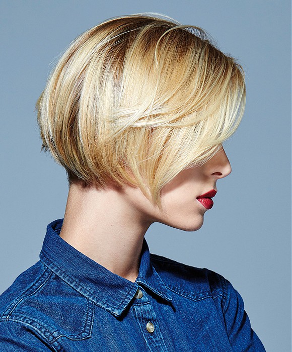Michel Dervyn Short Blonde straight hairstyles