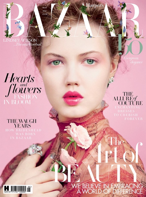 Lindsey Wixson Harpers Bazaar UK May 2017 Cover Editorial01