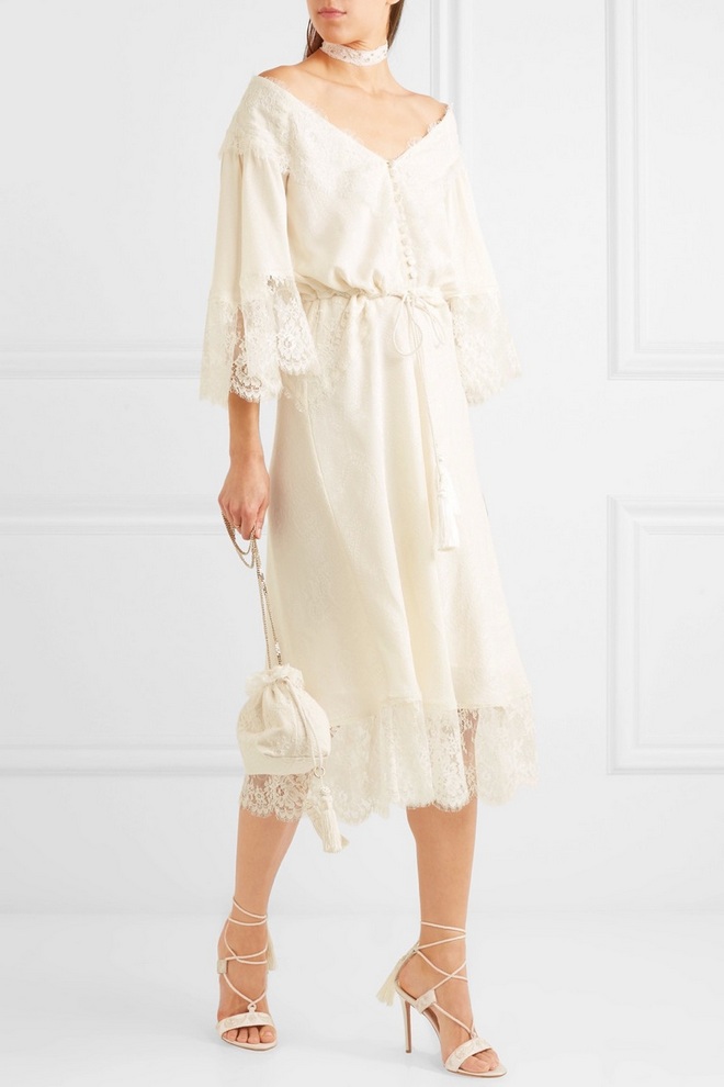 Etro Embroidered Lace Satin Sandals