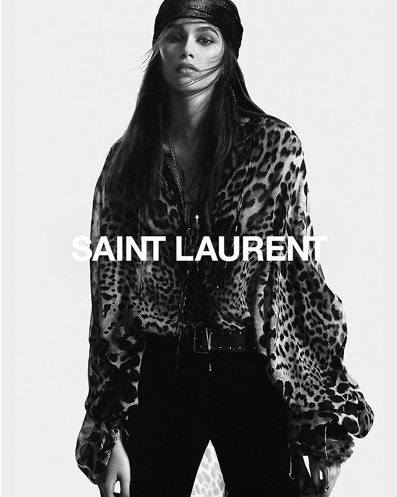 Kaia Gerber Saint Laurent Fall 2018 Campaign01