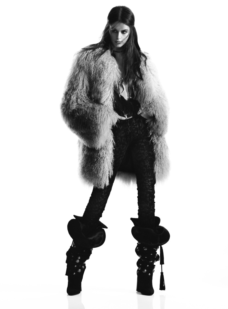 Kaia Gerber Saint Laurent Fall 2018 Campaign01